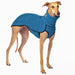 Whippet, mit blauemHundepullover von Sofa Dog Wear