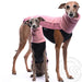 Windspiel und Whippet, in schwarz-rosa Outdoor Fleece Top, von DG Dog Gear